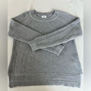 Old Navy Women's Knit Sweater Pullover Size Small Gray Crewneck Long sleeve